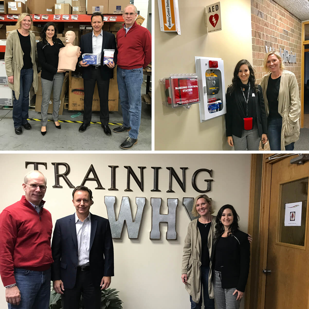 Advitam IP founders Michele Katz and Richard Gurak visiting the Wheeling headquarters of WorldPoint, a training provider and product distributor that is at the heart of saving peoples’ lives.